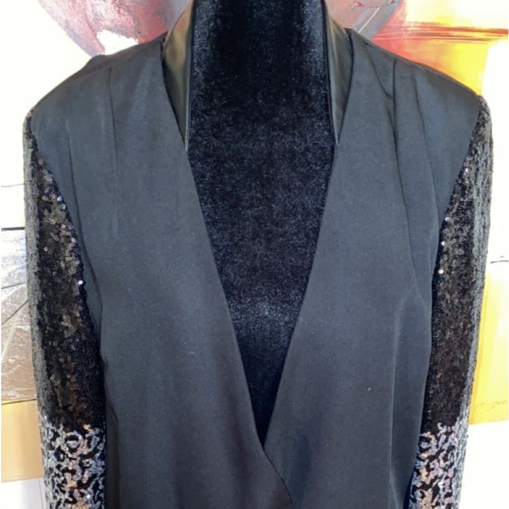 Black & Silver Sequined Blazer NWT